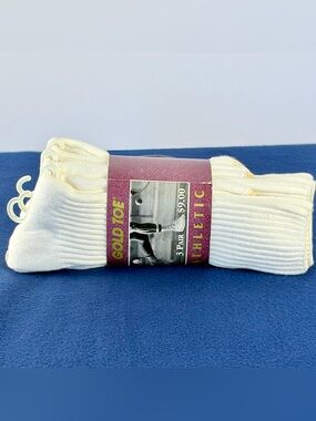 NWT Vintage 80s 90s Manufactured in PA Made in the USA Gold Toe athletic socks